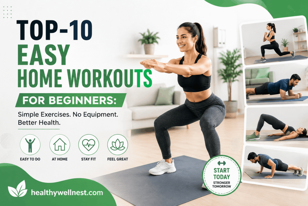 Top-10-Easy Home Workouts for Beginners